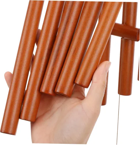 Vista 8 de VICASKY Carillón de viento decorativo de bambú de 10 tubos para relajar la música, colgante para el hogar, adorno calmante y melodioso regalo
