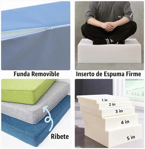 Vista 3 de SINCERE Cojines de respaldo hechos a medida de repuesto para interiores y exteriores, a medida, cojines de respaldo lumbar, cabecero, sofá de patio
