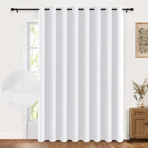 Vista 10 de Cortinas 100% Blackout Shield para puerta corrediza, cortinas extra anchas de 108 pulgadas de largo, cortinas con ojales para puerta de patio, 50