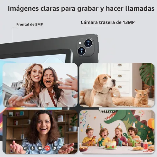 Vista 7 de NOBKLE - Tableta Android 15 de 11 pulgadas con ranura 4G LTE SIM, 20 GB de RAM, 8 GB de almacenamiento, procesador Octa-Core, pantalla IPS HD