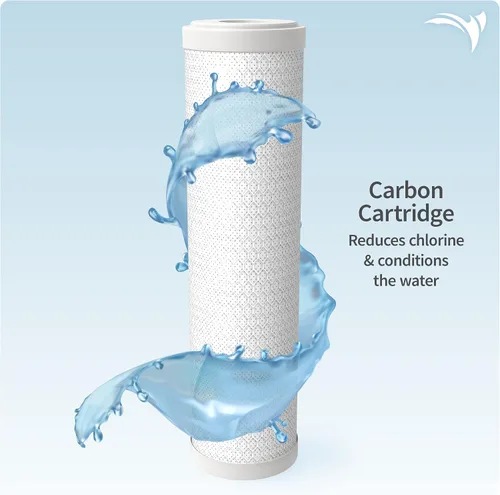 Vista 6 de AquaticLife Kit de filtro RO/DI de 10 pulgadas, 100 GPD, carbono Incluye sedimento, bloque de carbono para reducción de cloro, membrana RO de 100