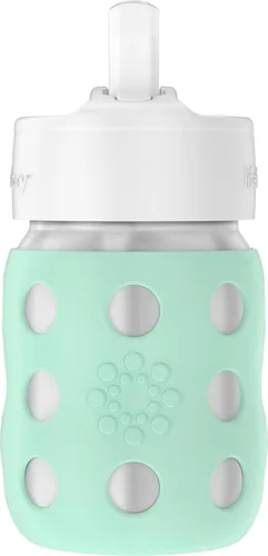 Vista 20 de Lifefactory Biberón de cuello ancho aislado al vacío de acero inoxidable de 8 onzas con pezón etapa 2 (3-6 meses) melón (LS2211WCA4)