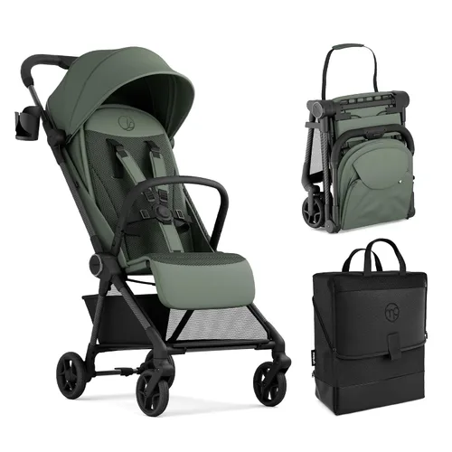 Vista 17 de Mompush Nexis - Cochecito de viaje ligero de fibra de carbono, equipaje de Negro