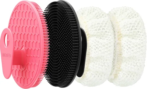 Vista 19 de INNERNEED Cepillo de ducha de silicona suave de grado alimenticio, negro+