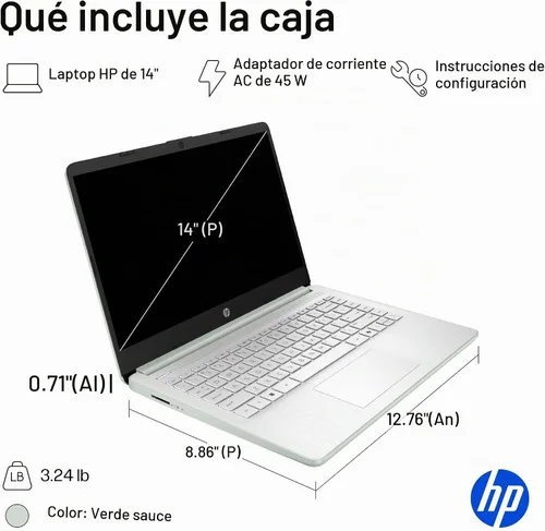 Vista 7 de HP Laptop 2026 Student Business, Copilot AI+Office 365, CPU Intel UFS
