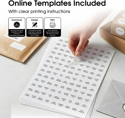 Vista 3 de Etiquetas circulares de 0.75" para láser y inyección de tinta, Spartan