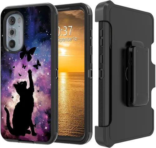 Vista 191 de Funda para Moto G Stylus 5G 2023 con funda de clip para cinturón y soporte, resistente de doble capa, resistente a prueba de golpes, para Motorola