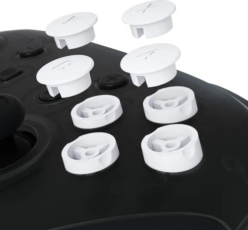 Vista 4 de eXtremeRate White Interchangeable ABXY Buttons for Nintendo Switch Pro Controller, DIY Swappable Replacement ABXY for Nintendo Switch Pro