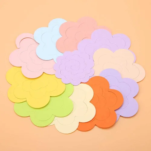 Vista 5 de Quilling Paper Blossom Paper Kit 20PCS Diseño de flores Colorido Kit de Quilling Papel Roseta Flor Quilling Paper (Color al azar)
