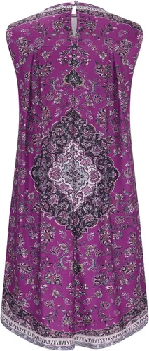 Vista 4 de Mexican Dress for Women Traditional Fiesta Plus Size Sleeveless Boho Dress Floral Print Bohemian Flowy Mini Dress