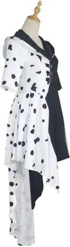 Vista 3 de Deville - Disfraces de cosplay para mujer, color blanco y negro, para Halloween