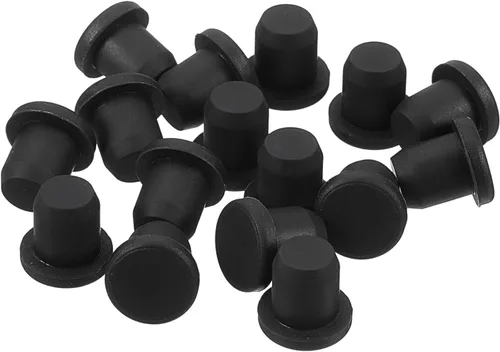 Vista 9 de uxcell 16 Piezas de Tapones de Goma Negros, 2.7mm para Agujeros de Enchufe de 2-2.5mm/0.08-0.1