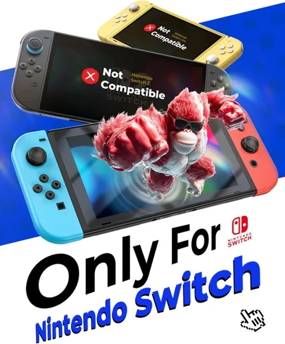 Vista 6 de MAGIC JOHN Paquete de 2 protectores de pantalla para Nintendo Switch (2017, 6.2 pulgadas), protección ocular, bloqueo de luz azul, transparente HD