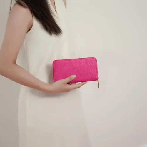 Vista 10 de MKF Collection Mia K - Cartera de pulsera para mujer, pequeña cartera de cuero vegano para tarjetas de crédito con cremallera y bolsillo