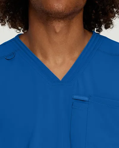 Vista 4 de Urbane Impulse 9911LKA - Camiseta de uniforme médico con cuello en V para hombre New Royal