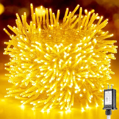 Vista 7 de Minetom Tira de luces de Navidad rosa y blanca, 25 pies, 500 luces LED para exteriores, impermeable, para dormitorio, patio, tapicería, patio