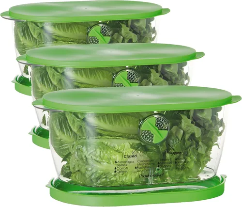 Vista 7 de Prep Solutions de Progressive Recipiente para lechuga y producción, contenedor de almacenamiento de alimentos, 4.7 cuartos, verde (LKS-06)