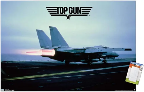 Vista 16 de Trends International Top Gun - Póster de pared de avión Maverick, 14.725 x 22.375 pulgadas, versión enmarcada de madera de granero Versión enmarcada