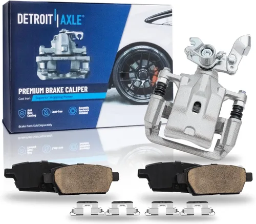 Vista 22 de Detroit Axle - Kit de freno delantero para Dodge Ram 1500 Durango Dakota Chrysler Aspen Dakota Driver Side Disco Freno Pinza de freno de cerámica