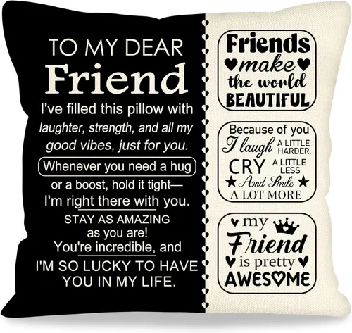 Vista 19 de Fundas de almohada decorativas de 18 x 18 pulgadas con ideas de regalos para familiares y amigos, regalos después de una cirugía, regalo