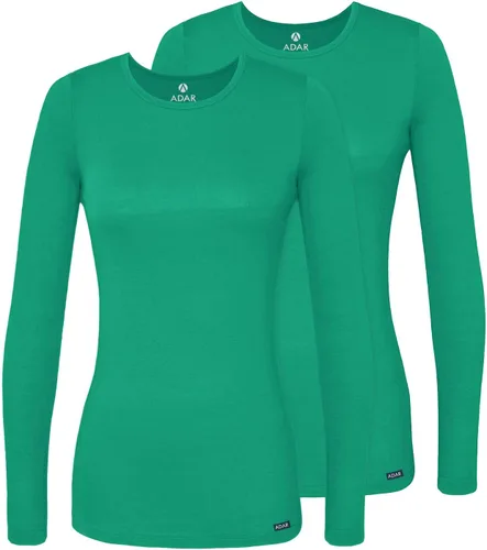 Vista 22 de Adar Underscrubs - Camiseta de manga larga para mujer, 2 unidades Azul marino