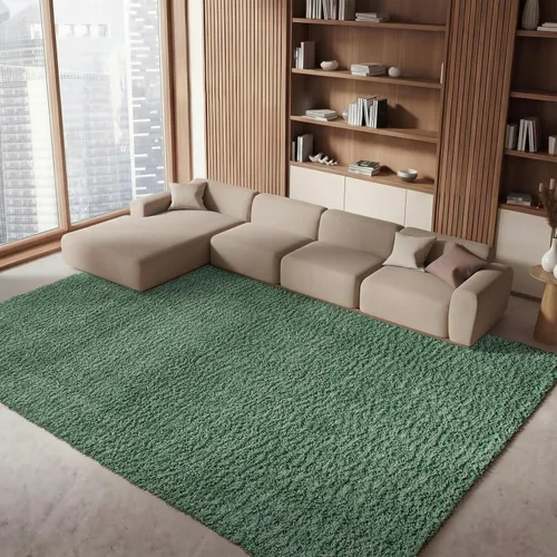 Vista 67 de SAFAVIEH - Colección August Shag, tapete decorativo, 2 x 5 pies, diseño sólido, beige, no desprende pelusa y fácil de cuidar, 1.5 pulgadas