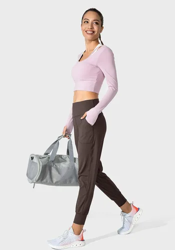 Vista 5 de G Gradual Pantalones deportivos de yoga de cintura alta para mujer con bolsillos, leggings sueltos para mujer, entrenamiento, atletismo, descanso