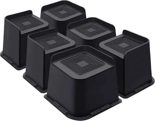 Vista 14 de ANNKUT Elevadores de cama de 1 pulgada resistentes, elevadores de muebles para cama, escritorio, mesa, sofá, sofá, elevadores de cama de gran