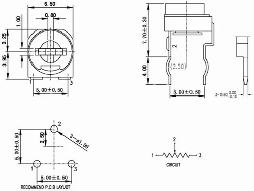 Vista 7 de 150 piezas de 15 valores 100 ohmios - 2M ohmios Trimpot Resistencia