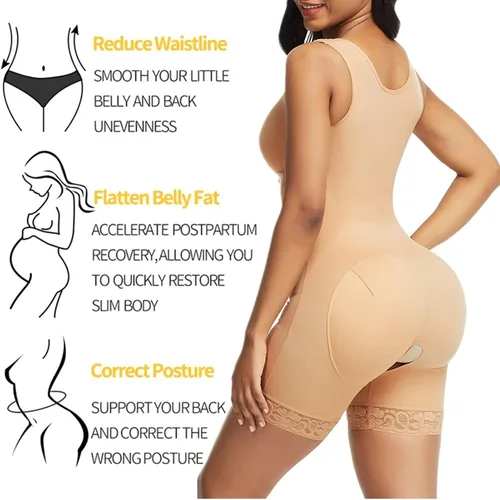 Vista 3 de Fajas Reductoras y Moldeadoras - Trajes de cuerpo completo para Fajas Colombianas Postparto Faja Faja Faja Colombianas Entrenador de cintura BBL