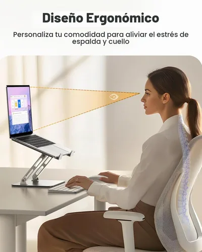 Vista 2 de RIWUCT Soporte para computadora portátil para escritorio de altura