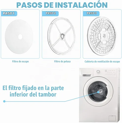 Vista 2 de Tatuo 40 piezas de repuesto de filtros de escape para secadora, paño