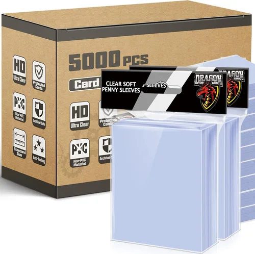 Vista 10 de 100 unidades de fundas de plástico para tarjetas con abertura superior, fundas Penny Soft para protectores de tarjetas de béisbol, adecuadas