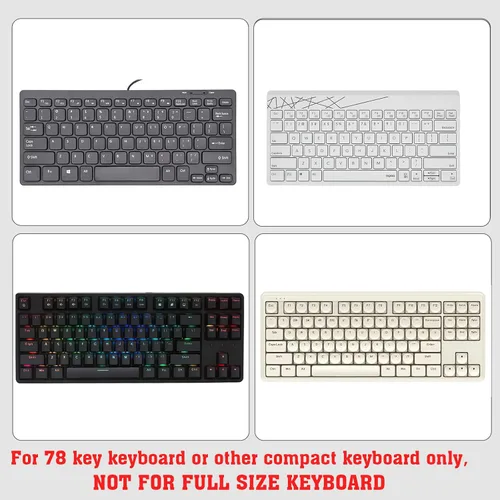 Vista 7 de KOTEMON Soporte para teclado pequeño de computadora, 11.8 x 5.1 pulgadas, bandeja para teclado de computadora pequeña, soporte acrílico para teclado
