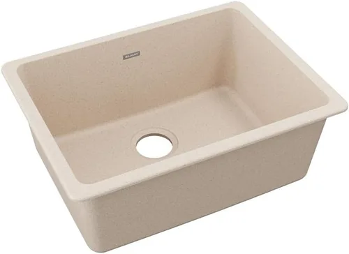 Vista 3 de Elkay Fregadero de montaje inferior, de una cavidad, clásico de cuarzo, ELGU2522BQ0 Bisqué Beige