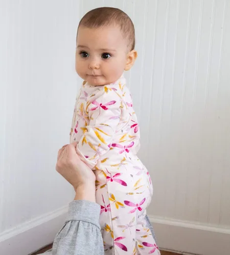 Vista 3 de Burt's Bees Baby - Mameluco 100% algodón orgánico de una sola pieza para niñas bebés, enterizo de una sola pieza, 100 % algodn orgnico, cierre
