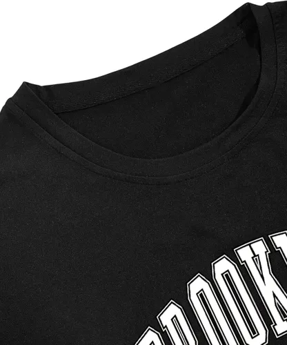 Vista 3 de SOLY HUX Men's Brooklyn Letter Print Short Sleeve T Shirt Tee Top