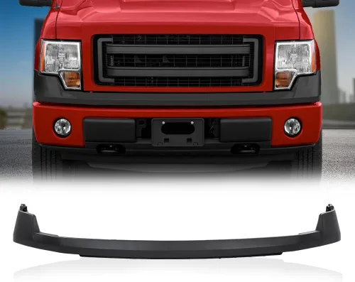 Vista 9 de CROSSDESIGN Cubierta de parachoques delantero superior negra texturizada compatible con Ford F-150 XL 2009-2014