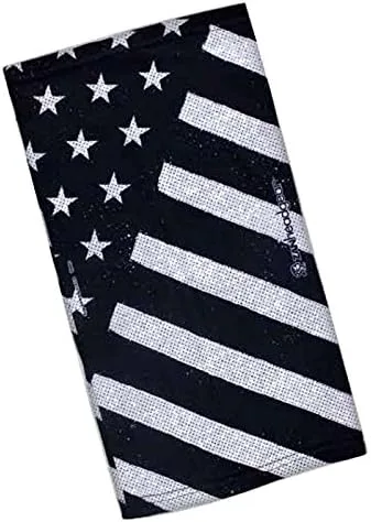 Vista 2 de Zanheadgear TF091 Motley Tube Fleece Lined Black and White Flag