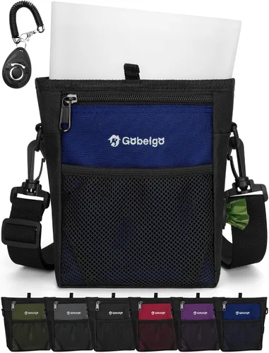 Vista 10 de Bolsa de Golosinas para Perros Gobeigo con Bolsa de Snacks de Silicona, Bolsillo Frontal se Ajusta a Todos los Teléfonos, Bolsa de 4 Tazas con Verde