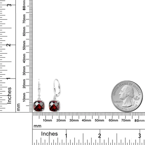 Vista 116 de Gem Stone King Aretes colgantes de plata de ley 925 de 0.315 pulgadas para mujer