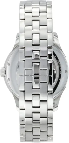 Vista 3 de Hamilton Jazzmaster Reloj suizo automático de corazón abierto de 1.57 pulgadas, esfera gris, pulsera de acero inoxidable plateado