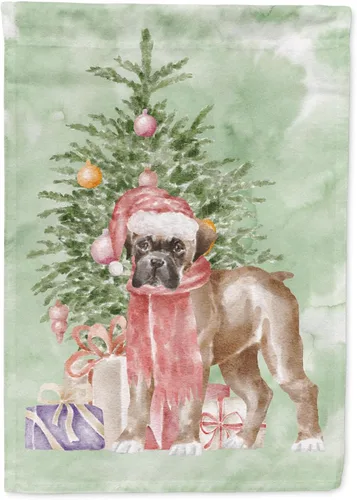 Vista 99 de Caroline's Treasures CK8213GF Bulldog Inglés #2 Regalos de Navidad y árbol de jardín Bandera de buzón Bandera decorativa para patio exterior, patio