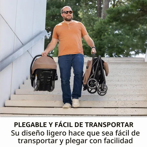Vista 6 de Evenflo Otto+ Travel System w/LiteMax - Asiento infantil para gatos Lightweight, One Hand Gravity Fold, Rear-Facing Mode 3-30lbs, Stroller use up