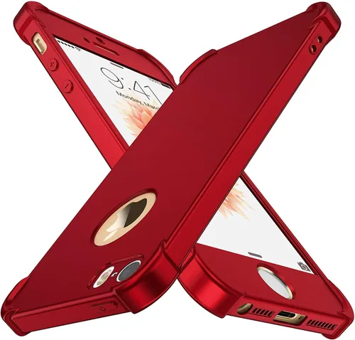Vista 11 de ORETECH - Funda diseñada para iPhone 5/5S / SE (2016), con [2 protectores de pantalla de vidrio templado] cuerpo completo de 360° para iPhone SE