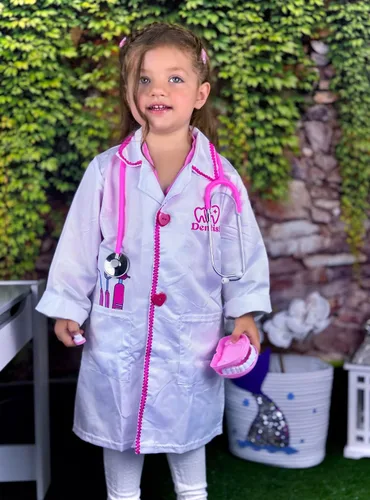 Vista 4 de ANPHILE Kids Dentist Costume, Girls Dentist Costume Kids Doctor Costumes Play Set for Halloween Dress Up