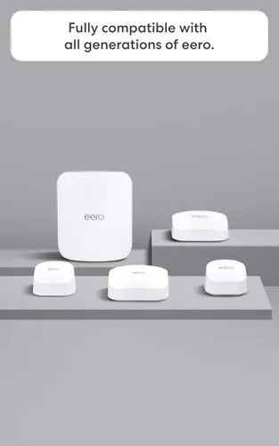 Vista 6 de Amazon eero 7 con 1 mes gratis de eero Plus (renovación automática): WiFi rápido hasta 2.5 Gbps, cubre hasta 2,000 sq. ft., paquete de 1