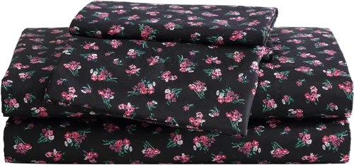 Vista 30 de Betsey Johnson - Juego de sábanas de tamaño individual, ropa de cama de microfibra con estampado Nerdy Teddies con sábana bajera de bolsillo