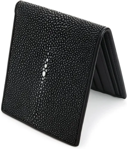 Vista 7 de Cartera de rayas pulidas color negro talla M Negro - Cartera