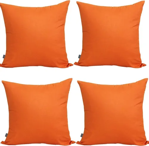 Vista 40 de Thmyo - Paquete de 4 fundas de almohada decorativas de 100 % algodón para lumbar, cómodas, sólidas, para Navidad/Halloween, fundas de cojín Blanco